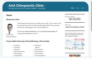 AAA Chiropractic Clinic website