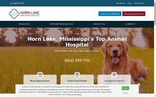 Horn Lake Animal Hospital and Urgent Care website