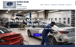 Bolden Body Shop website