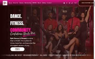 Epic Dance and Fitness website