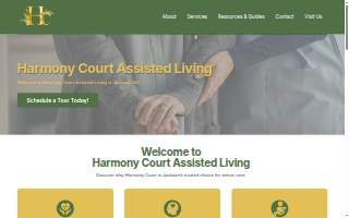 Harmony Court Assisted Living website