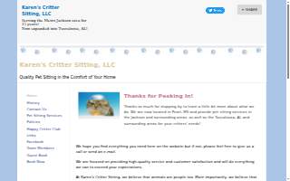 Karen's Critter Sitting of Jackson website