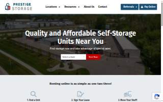 Prestige Storage - Jackson website