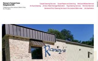 Raney's Carpet Care website
