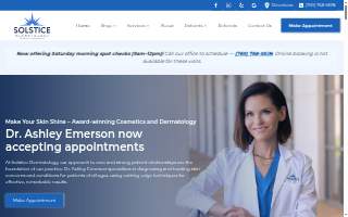 Solstice Dermatology website