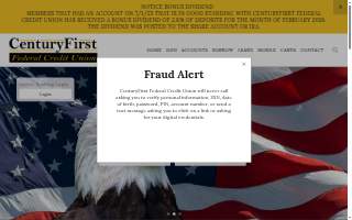 CenturyFirst Federal Credit Union website