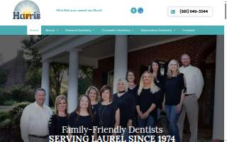 Harris Dental Clinic website