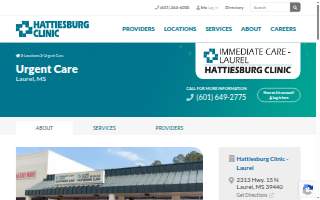 Hattiesburg Clinic Immediate Care - Laurel website