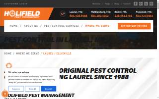 Holifield Pest Management website