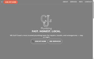 CJ's Plumbing website
