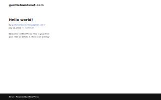 Gentle Hands Veterinary website