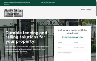Monty Ladner Wrought Iron website