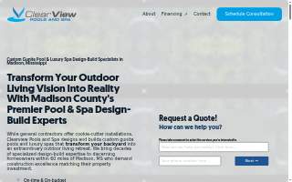Clearview Pools and Spa website