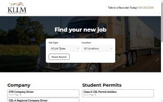 KLLM Transport Services website