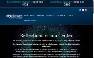 Reflections Vision Center website