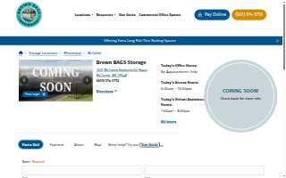 Brown BAGS Storage website