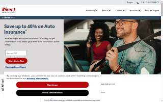 Direct Auto Insurance of Rogers website