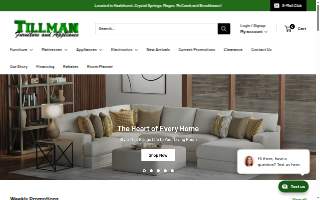 Tillman Furniture of McComb website
