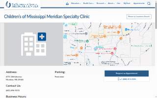 Children's of Mississippi - Meridian Specialty Clinic website