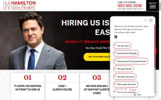 Hamilton Law Firm - Injury Attorneys website