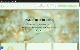 Pampered Bodies Day Spa website