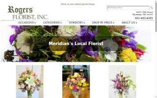 Rogers Florist website