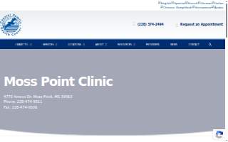 Coastal Family Health Center Moss Point website