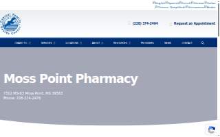 Coastal Family Health Center Pharmacy of Moss Point website
