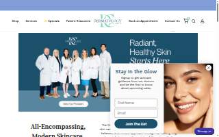 The Dermatology Clinic website