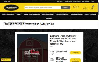 Cook Portable Warehouses - Leonard Truck Outfitters website