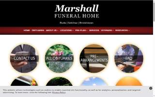 Marshall Funeral Home website
