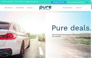 Pure Car Wash website