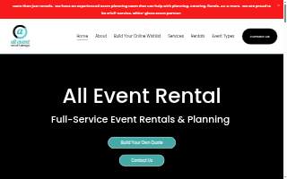 All Seasons Event Rental website