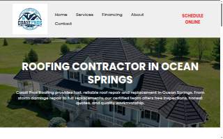 Coast Pros Roofing of Ocean Springs website