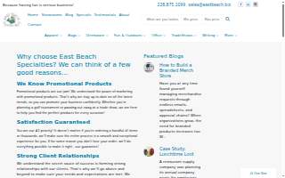 East Beach Specialties website