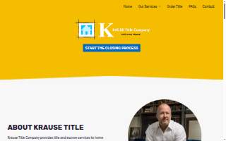Krause Title Company of Gulf Hills website