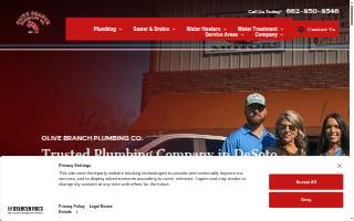Olive Branch Plumbing Co website