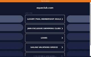 Aqua Club website