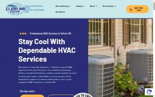 Clean Air Solutions Oxford ms website