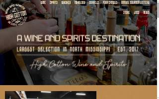 High Cotton Wine & Spirits Warehouse website