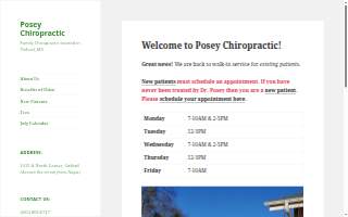 Posey Chiropractic website
