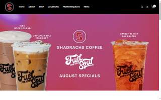 Shadrachs Coffee website