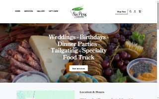 Six Peas Catering website