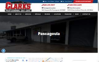 Clark's Professional Car Care - Pascagoula website