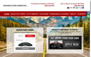 Pascagoula Tire & Service website