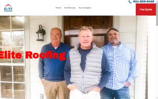Elite Roofing & Gutters website