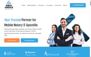 First Choice Notary Signing Services website