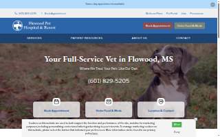 Flowood Pet Hospital and Resort of Pearl website