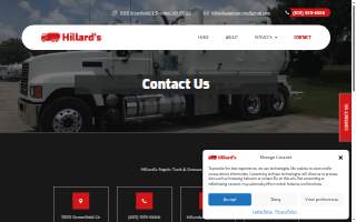 Hillard's Septic Tank & Grease Trap Service website