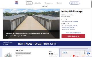 McKay Mini Storage website